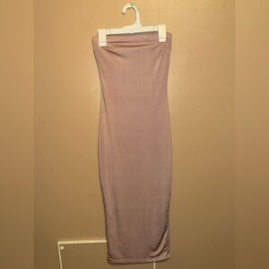 Fashion Nova Strapless Dress in Lavender